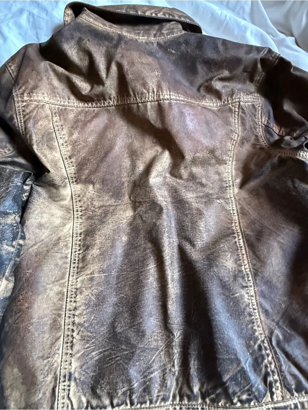 Filson USA Made Plaid Lined Tin Cloth Short Cruiser Jacket - Heavy Patina M